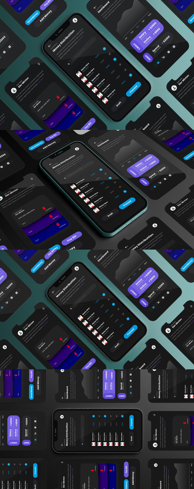 高品质的手机APP UI样机展示模型mockups