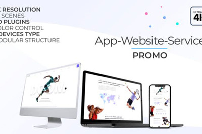 App/网站UI设计演示视频AE模板[aep]