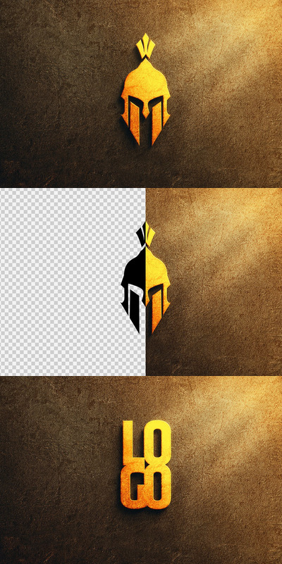 电影风格的logo设计样机(PSD)