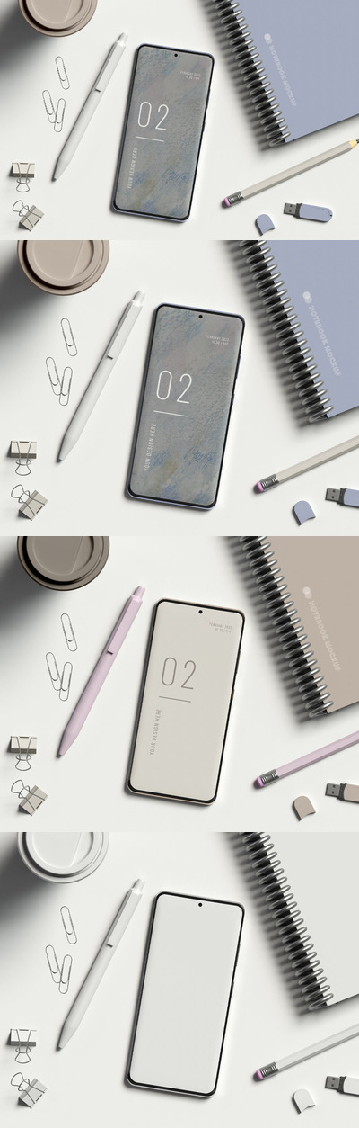 办公用品与智能手机产品样机(PSD)