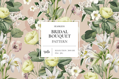 婚礼花束设计背景图案 (JPG,PNG)