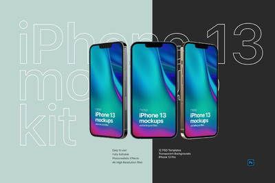 iPhone Pro手机样机 (PSD)