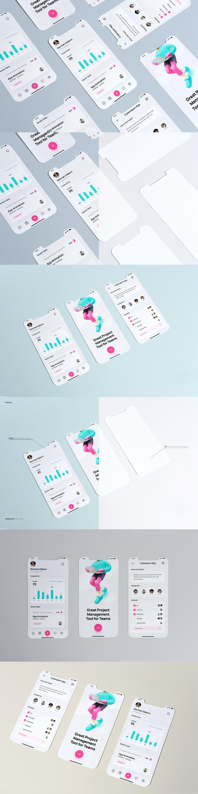 iPhone App 界面展示样机 (PSD)