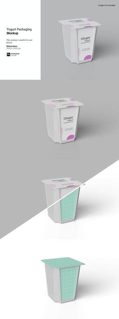 酸奶包装模型 (PSD)