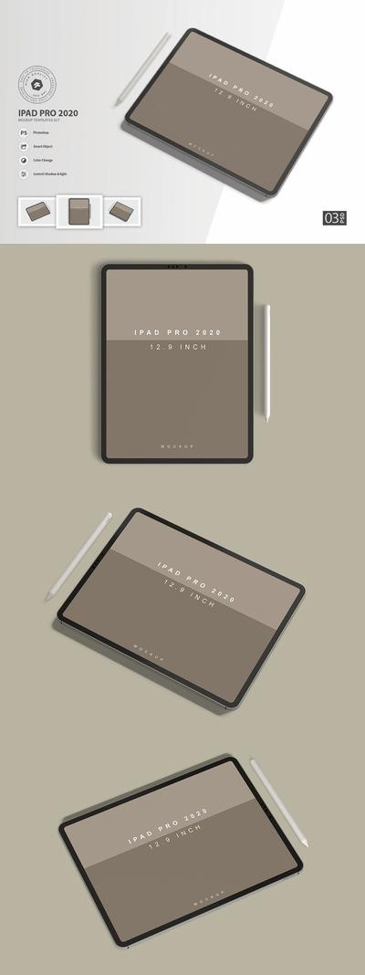 Ipad Pro 2020第01卷-模型模板FH (PSD)