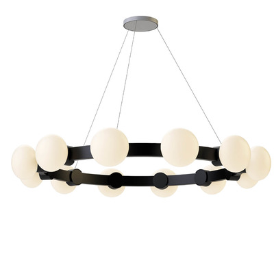 Rich Brilliant Willing Cinema系列黑色金属圆环吊灯3D模型（OBJ,FBX,MAX）