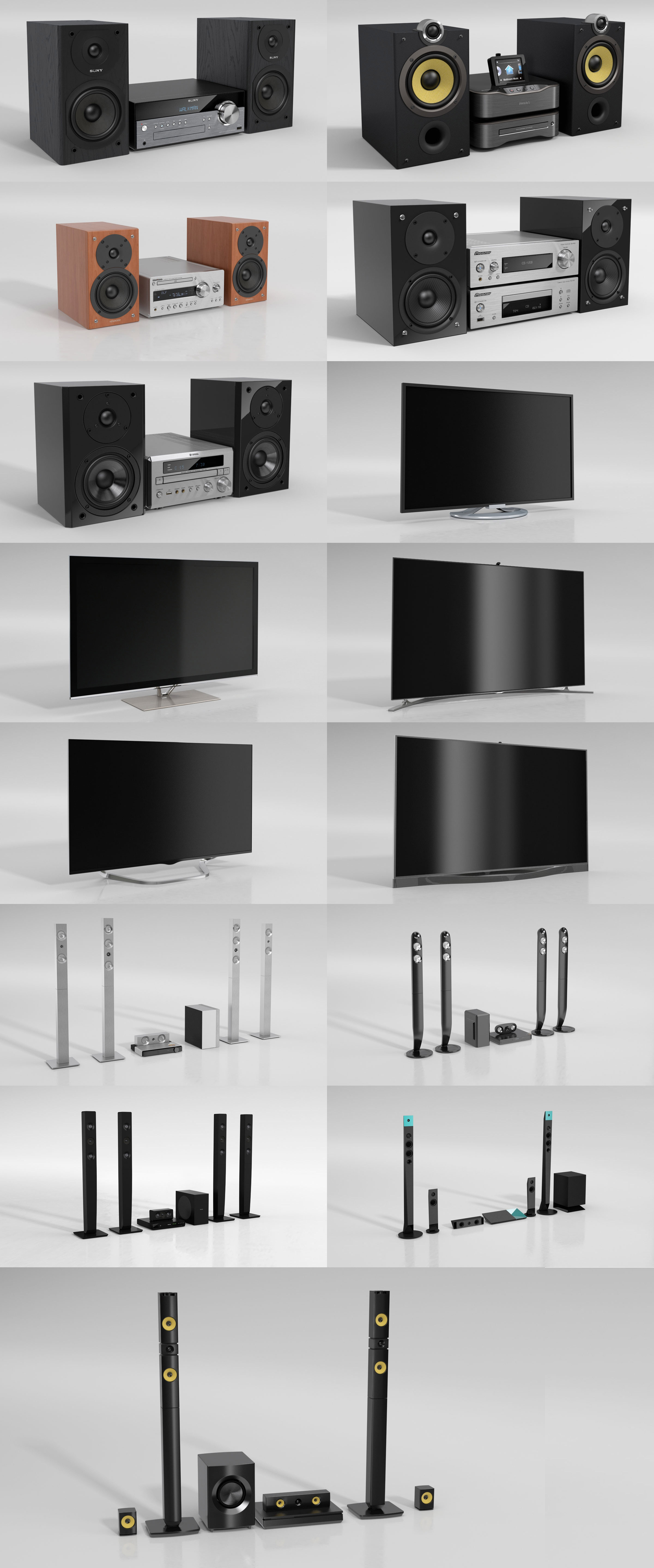 15种客厅家用电器3D模型合集（MAX）
