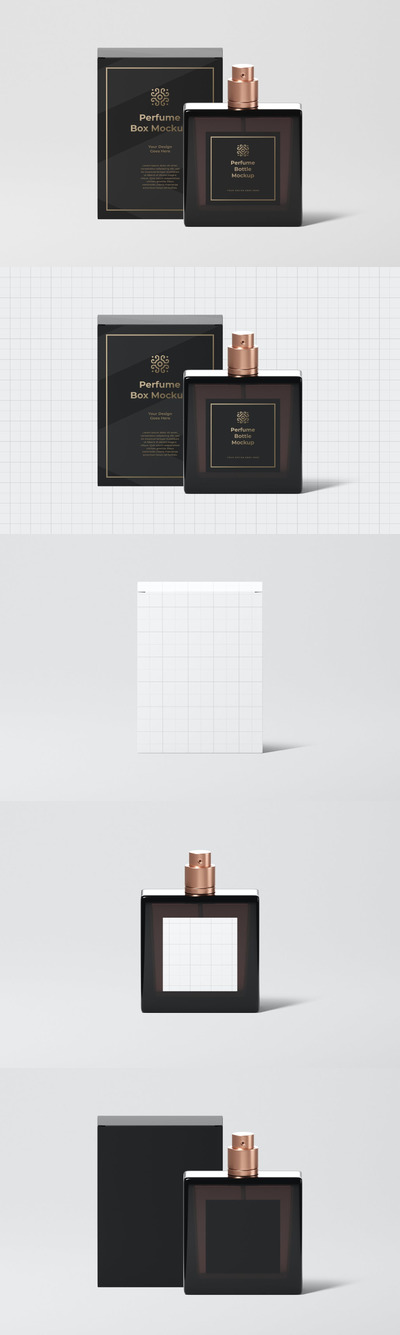 高端香水瓶模型样机 (PSD)