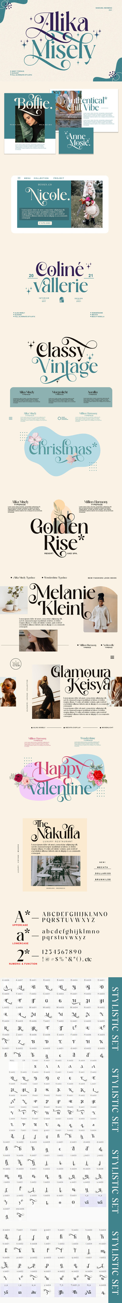 高品质的Alika misely英文字体