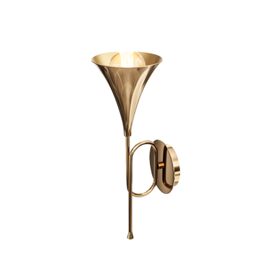 Jazz 5898乐器小号形金色壁灯3D模型（OBJ,FBX,MAX）