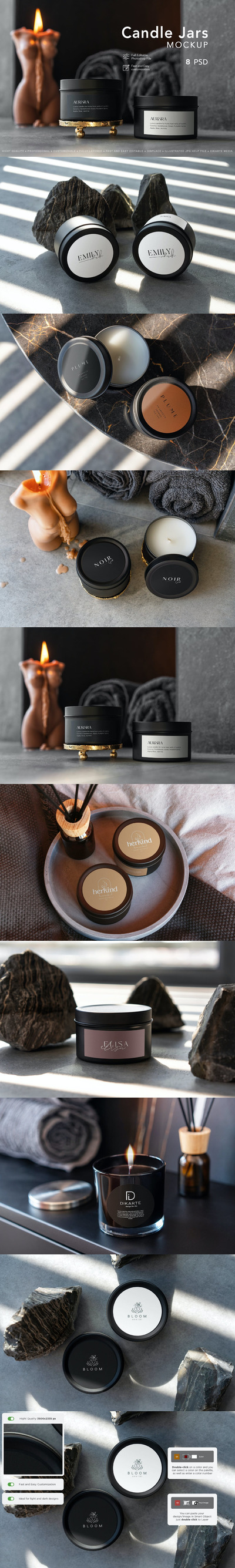 蜡烛罐模型样机 (PSD)