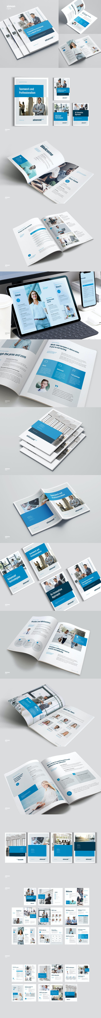 高端时尚清新专业的高品质品牌手册画册宣传周杂志房地产楼书设计模板