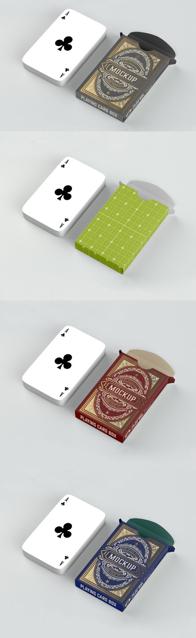 盒装的扑克样机 (PSD)