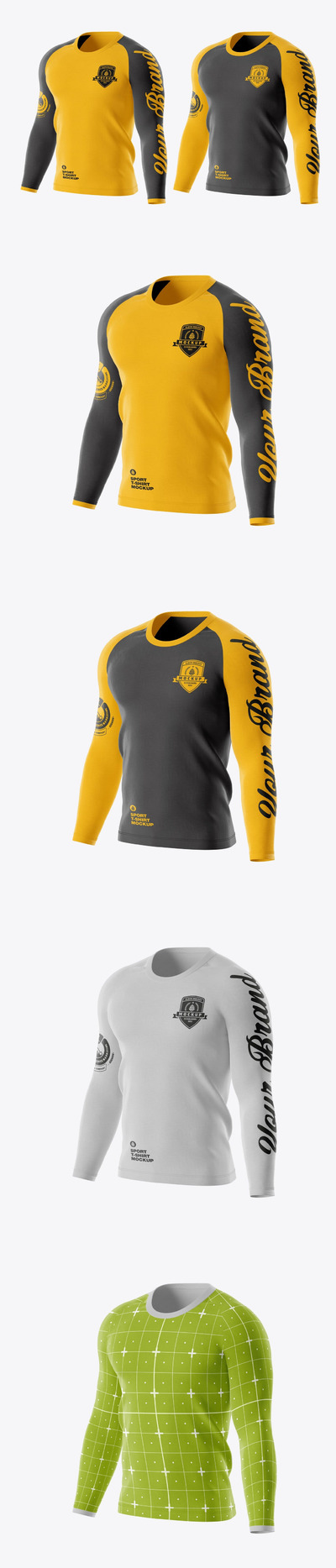 长袖 T恤模型样机 (PSD)