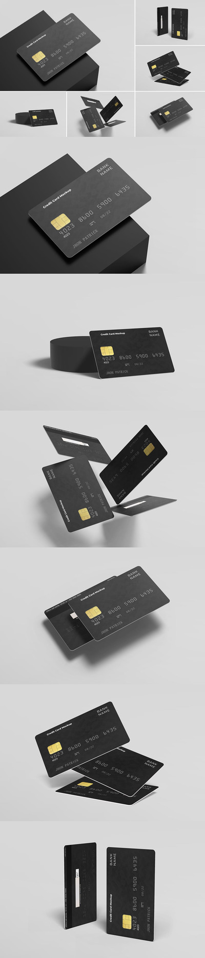 黑色奢华银行卡样机(PSD)