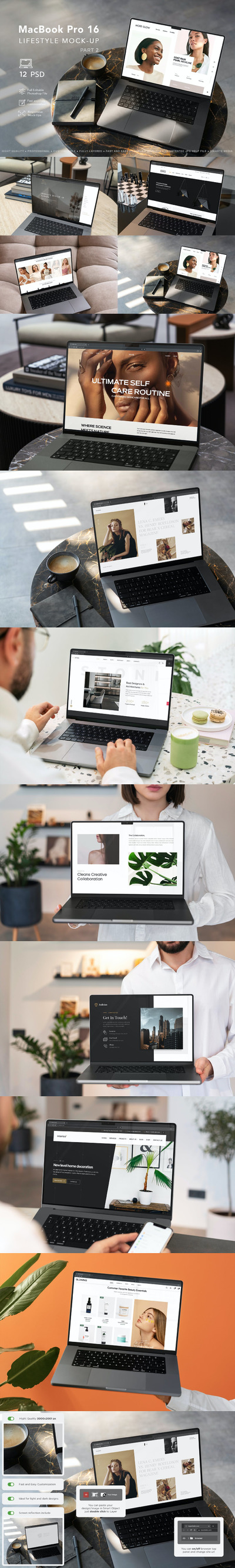 新款MacBook Pro电脑产品样机2 (PSD)