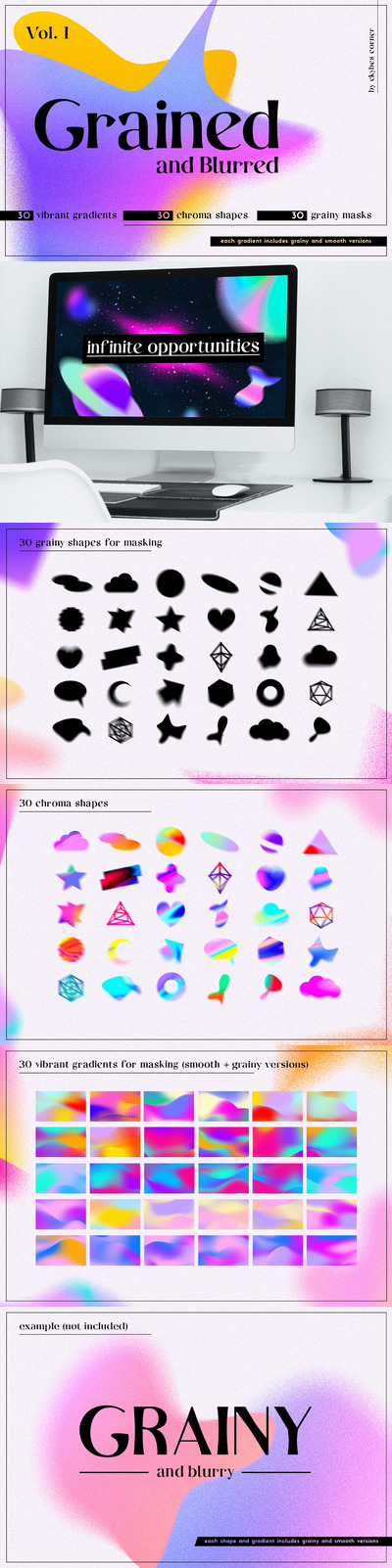 时尚高端逼真质感的粒子形状背景底纹纹理集合