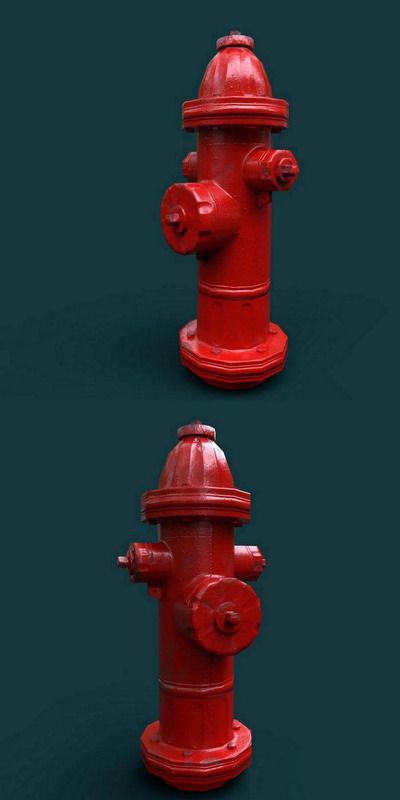 红色消防栓3D模型（OBJ,FBX,MAX）