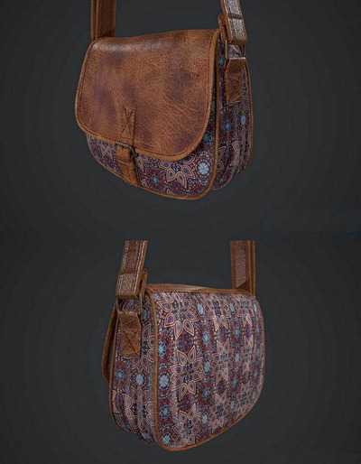 斜挎包3D模型（OBJ,FBX,MAX）