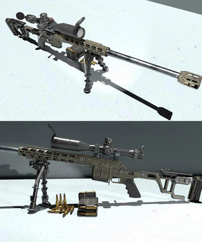 DVL-10狙击步枪3D模型（OBJ,FBX,MAX）