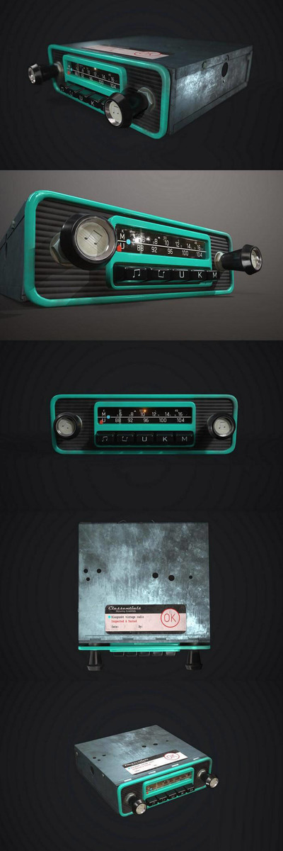 Blaupunkt复古收音机3D模型（OBJ,FBX,MAX）