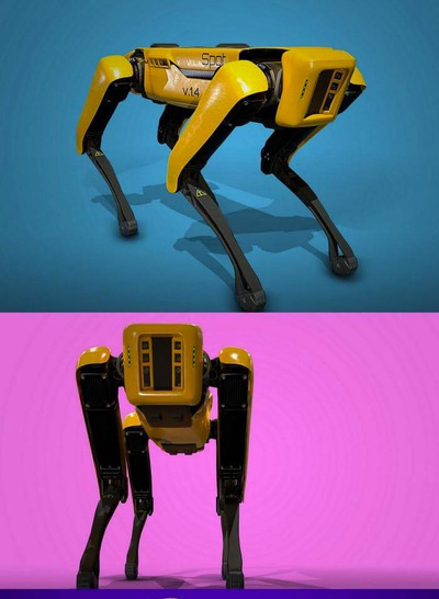 波士顿动力公司的Spot机器人狗 3D模型免费下载 (FBX,OBJ,MAX)