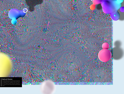 不规则彩色信号雪花视错觉背景纹理素材 (psd)