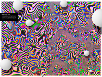 抽象杂乱几何视错觉背景纹理素材 (psd)