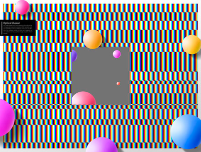 多彩抽象形状视错觉背景纹理素材 (psd)