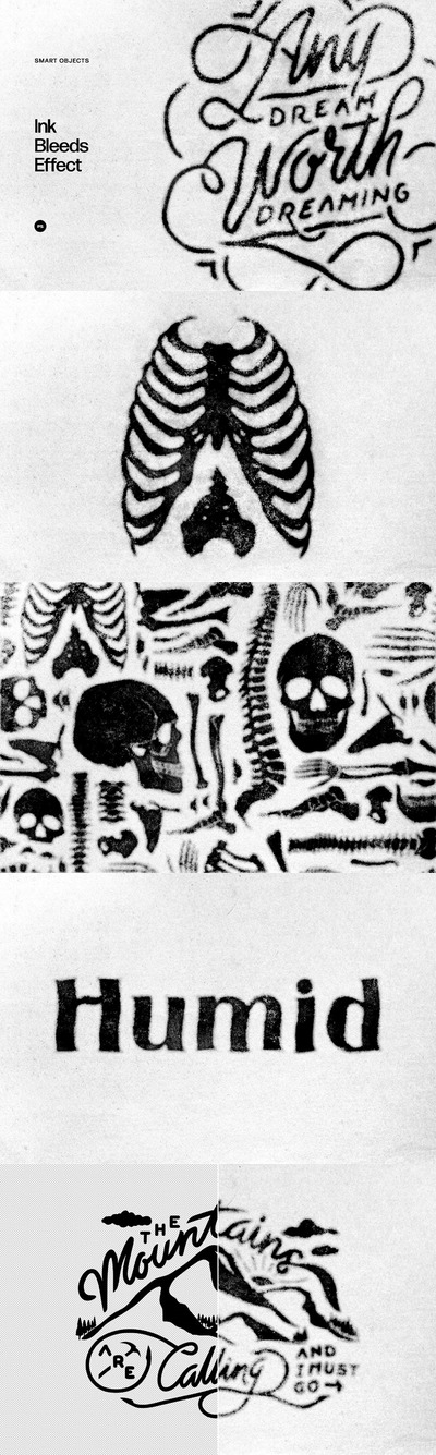 墨水晕染特效字体样式(PSD)