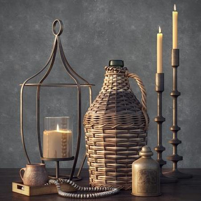 Pottery barn装饰组合3D模型（OBJ,FBX,MAX）