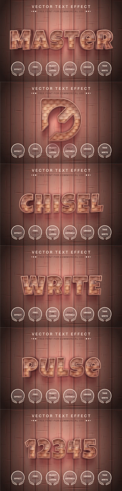 Master - 个性特效字体样机(AI,EPS)