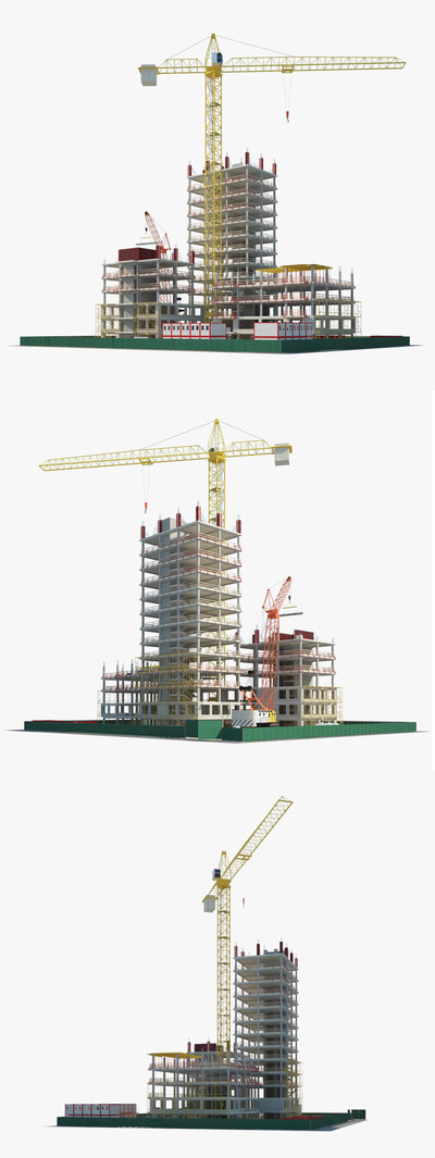 建筑施工场景3D模型（OBJ,FBX,MAX）