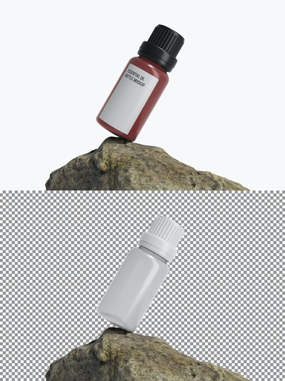 护肤精油瓶模型场景(PSD)