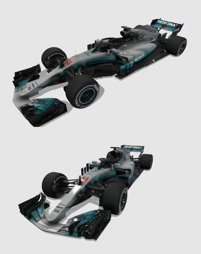 梅赛德斯WO9赛车3D模型（OBJ,FBX,MAX）