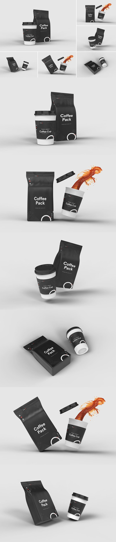 咖啡系列品牌产品样机(PSD)