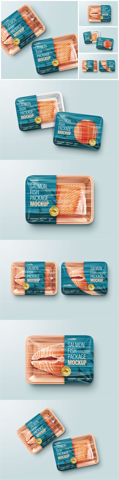三文鱼生鲜包装样机(PSD)