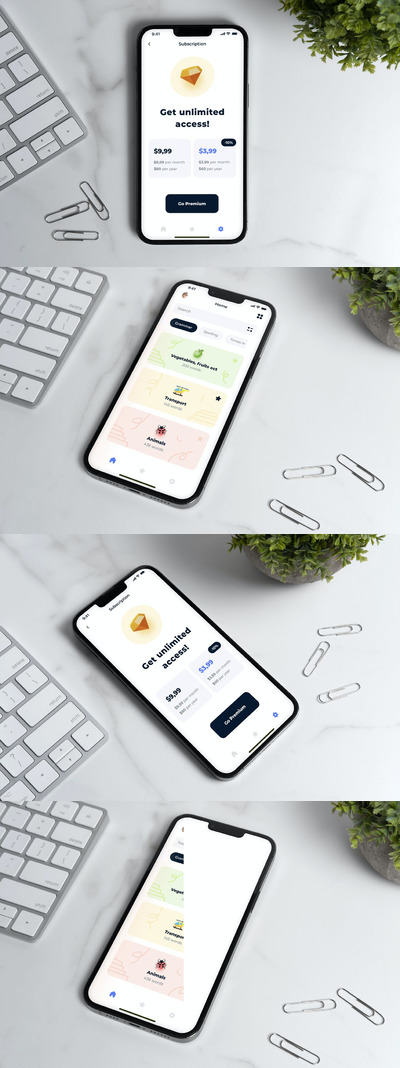 iPhone手机屏幕产品样机(PSD)