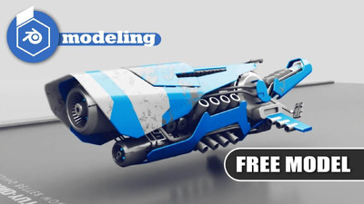 Blender科幻风格摩托车3D模型下载（blend）