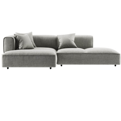 Poff灰色布艺简约沙发3D模型（FBX,MAX）