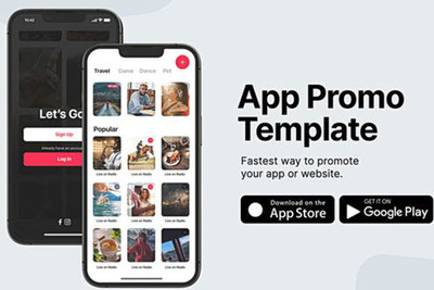 苹果手机样机App应用演示视频模板[aep]