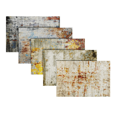 Evasion暖色调抽象图案丝绸地毯系列3D模型（OBJ,FBX,MAX）