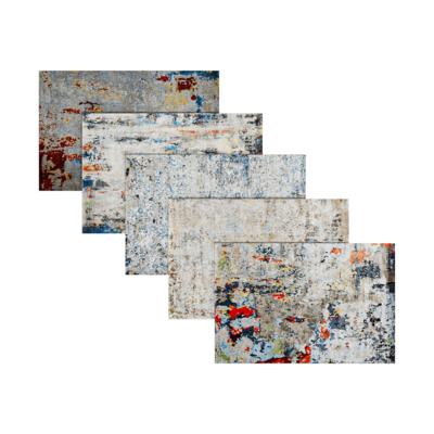 Evasion蓝色调抽象图案丝绸地毯系列3D模型（OBJ,FBX,MAX）