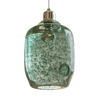 Bee LGH0061蓝绿色手工玻璃吊灯3D模型（OBJ,FBX,MAX）