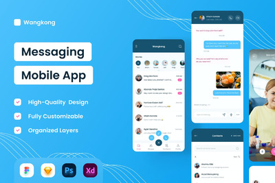 消息程序UI设计模板 (PSD,XD,FIG,SKETCH)