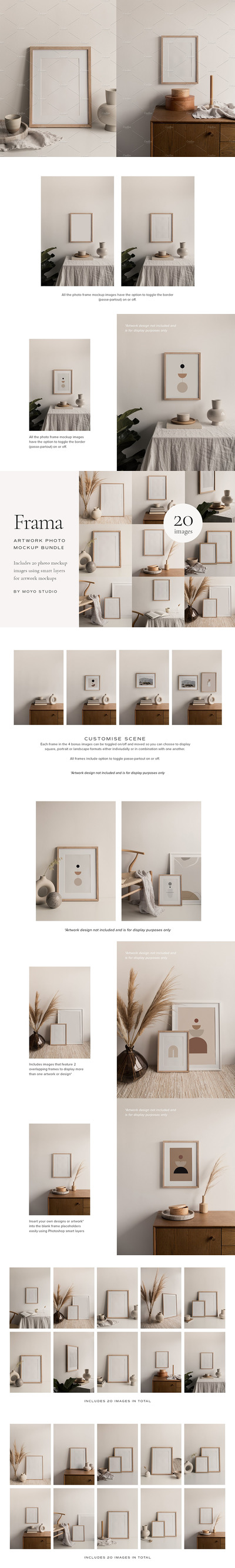 艺术品框架照片样机包[2.07GB,PSD]