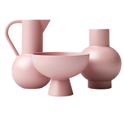 Raawii珊瑚红粉红色陶瓷花瓶陶瓷器具3D模型（OBJ,FBX,MAX）