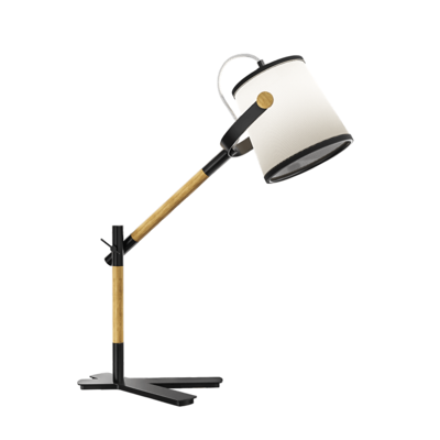 Nordica 4923金属和实木枝干米色布艺灯罩台灯3D模型（OBJ,FBX,MAX）