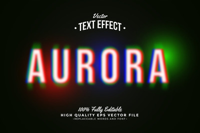 极光文字效应 (AI,EPS)