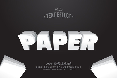 厚纸张纸质文本效果 (AI,EPS)